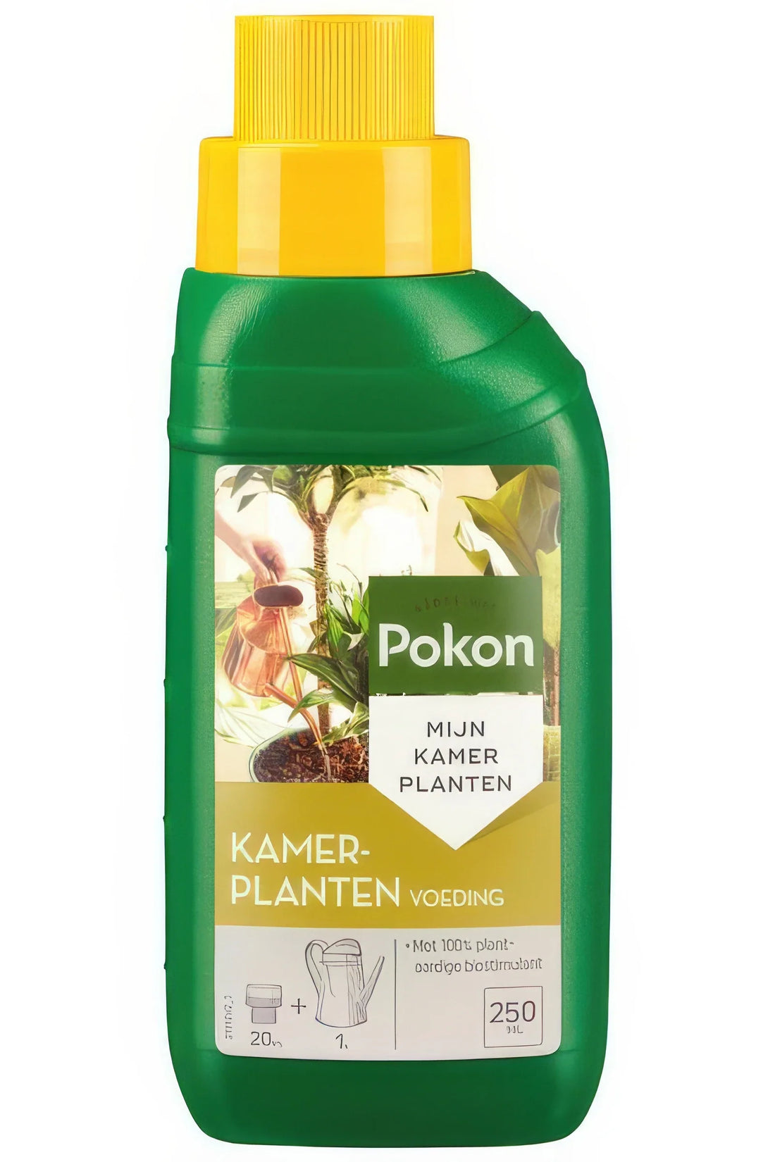 Pokon Zimmerpflanzendünger 250 ml für haustierfreundliche Pflanzen, ungiftig für Katzen und Hunde, in modernem Design.